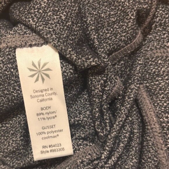 Athleta Cropped Capri Leggings With Zip Pockets Gray Black Womens Size XSmall - Picture 5 of 5